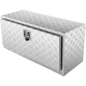 VEVOR Underbody Truck Box, 36"×17"×18" Pickup Storage Box, Heavy Duty Aluminum Diamond Plate Tool Box with Lock and Keys