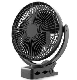 10000mAh Rechargeable Portable Fan, 8-Inch Battery Operated Clip on Fan, USB Fan, 4 Speeds, Strong Airflow (Default: Default)