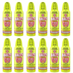 HALT! Handheld Fire Fighting Foam Spray – Non-Toxic, Easy to Use, Store, and Find in Emergency – Compact & Portable – Ideal for Home, Kitchen (size: 12 Pack)