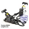 "Heavy Duty Auto Ratchet - One-Pull Tensioning Strap for Garage/Outdoor,