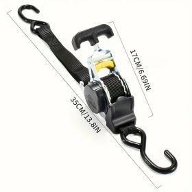 1pc Retractable Ratchet Strap, Self Retractable Tie Down Strap, 10ft Tensile Strength, 1500lbs Tensile Strength (Color: Self Retractable Tie Down Strap,)