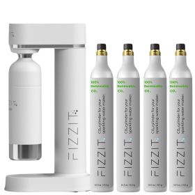 Spärklï Value Pack: Customize Your Hydration with Extra CO2 Gas Cylinders (C02 Cylinder: 4 Pack, Color: White)