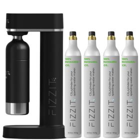 Spärklï Value Pack: Customize Your Hydration with Extra CO2 Gas Cylinders (C02 Cylinder: 4 Pack, Color: Black)