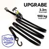 "Heavy Duty Auto Ratchet - One-Pull Tensioning Strap for Garage/Outdoor,